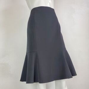 Vintage Y2K Kasper Plus Size Black Trumpet Skirt